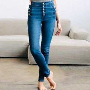 7 for all mankind natasha military sailor high rise jeans 28 SOLD